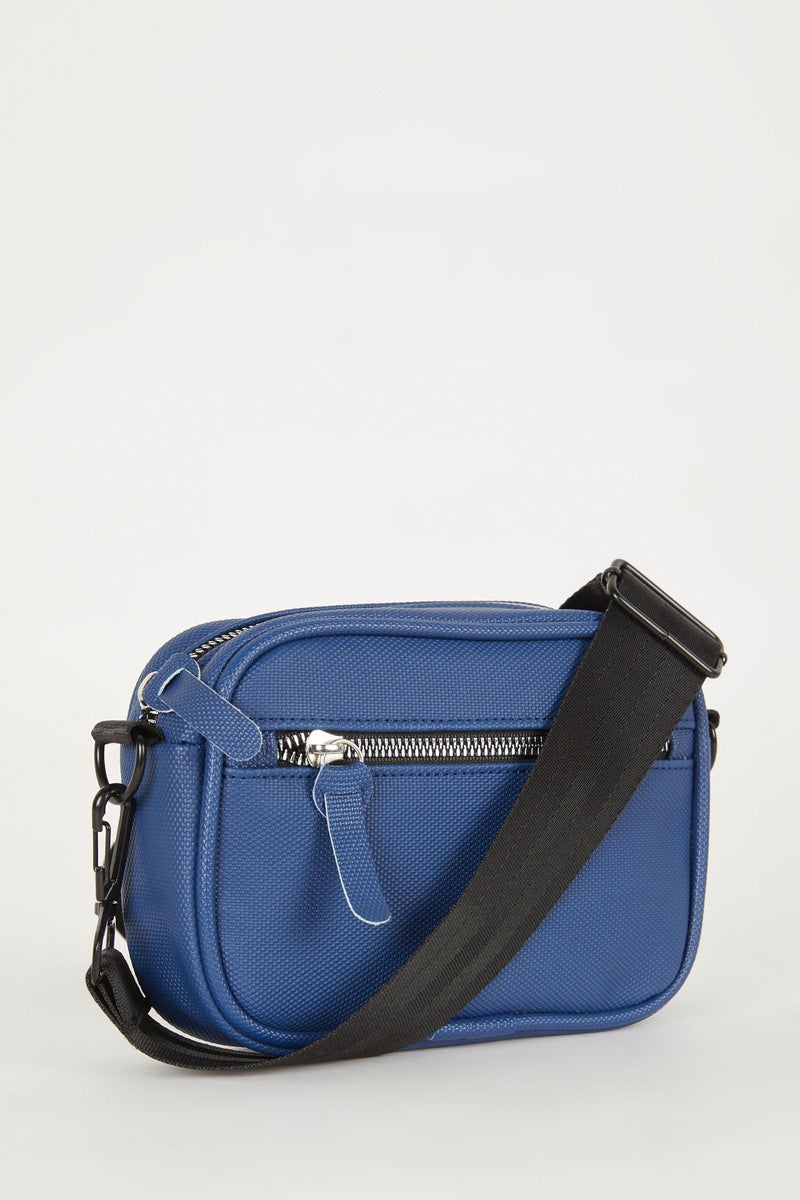 DeFacto Blue Man Faux Leather Crossbody Bag Casual - Image 3